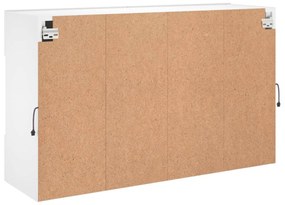 fehér fali TV-szekrény LED-világítással 98,5x30x60,5 cm