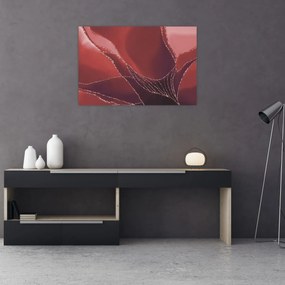 Kép - Piros absztrakt virág N⁰2 (90x60 cm)