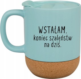 Kék Bögre Fedéllel Ajándék Felkeltem Az Őrület Vége