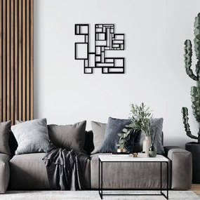 Squares fém fali dekoráció, 50×50 cm