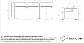 Zöld moduláris heverő (bal oldali) Flex Felix – Miuform