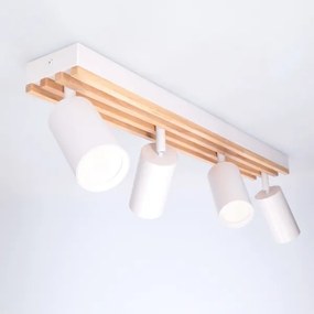 Brilagi - SELE WOOD ACOUSTIC 4xGU10/30W/230V spotlámpa, fehér/fa