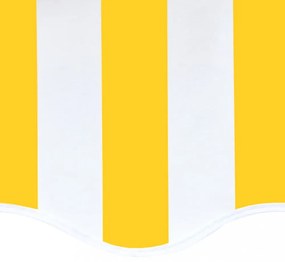 sárga és fehér csere napellenző ponyva 5 x 3,5 m