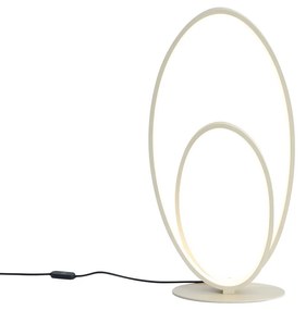 Design asztali lámpa bézs színben, LED-del, 3 fokozatban dimmelhető - Boomerang
