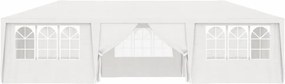 fehér rendezvénysátor oldalfalakkal 4 x 9 m 90 g/m²