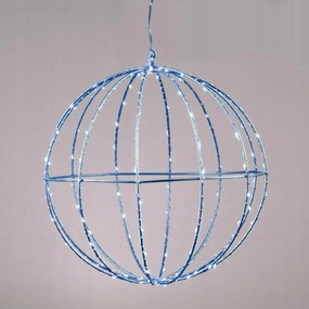 Aca Lighting D20CM ezüst gömb 96 Led, kék, 220-240V, IP44, 3m átlátszó