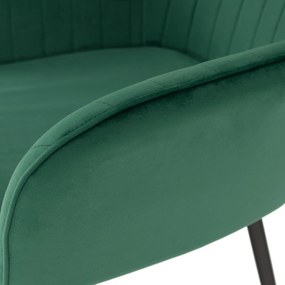 Dizájnos fotel, smaragd Velvet anyag, ZIRKON