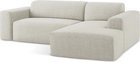 Bézs sarokkanapé (jobb oldali-heverő résszel) Keli – Makamii