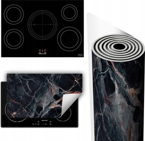 Vinil Szőnyeg Tűzhelyvédő Asztallap 90x52 piros márvány