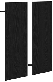 Fali Kabáthorog polcokkal Musta tammi 70 x 10 x 90 cm Faanyag