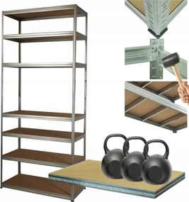 Horganyzott fém tároló állvány Helios 270x110x35cm 7Px350kg Magas