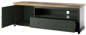 TV asztal/szekrény Elvina Typ 40 (sötétzöld + lefkas tölgy). 1022383