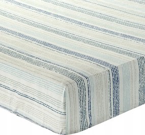 Gumis pamut lepedő 100x200 Print kék csíkos