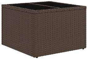 5 részes Kerti Sofa Szett Párnákkal Barna Poli Rattan