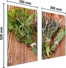 Üveg Konyhai Védőlap 65x52 Rozmaring