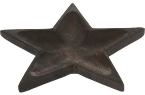 Mangófából készült tál Star, 24 x 2 x 24 cm