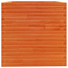 viaszbarna tömör fenyőfa kerti virágláda 70 x 70 x 72,5 cm