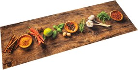 vidaXL mosható fűszermintás bársony konyhaszőnyeg 45 x 150 cm