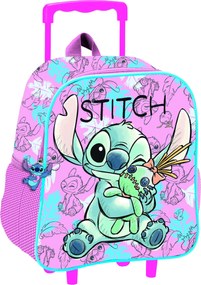 Disney Lilo és Stitch, A csillagkutya Doll gurulós ovis 3D hátizsák, táska 32 cm