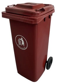 Hulladéktároló 120L barna