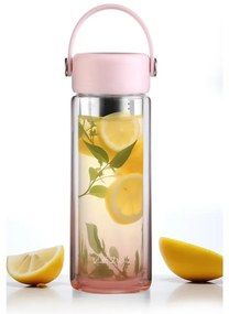 Rózsaszín üveg ivópalack 350 ml Fuori – Vialli Design