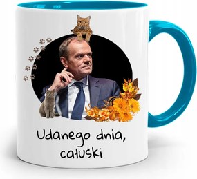 Donald Tusk Kék Bögre Platform Ajándék fényképes nyomtatással