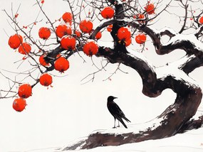 Poszter 20x15cm Holló a fánál