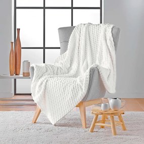 Krémszínű mikroflanel takaró 125x150 cm Mini Frosty – douceur d'intérieur