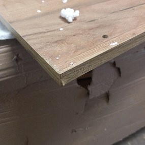 AKCIÓ Fekete étkezőasztal arany tölgy craft dekorú asztallappal MADO 120x80 II. osztályú