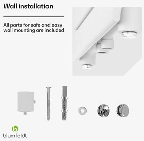 Blumfeldt Fairmont, 50 x 107, radiátor, 509 W, meleg víz, 4 törölközőtartó, 1/2"