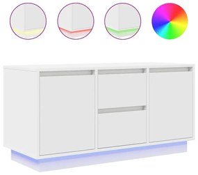 fehér TV-szekrény LED-lámpákkal 100x41x50 cm