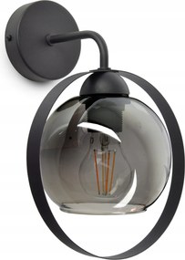 Fali lámpa Fekete Grafit Üveggömb
