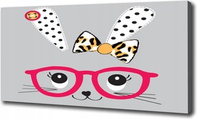Vászonkép Nyuszi szemüvegben 120x60 cm