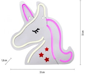 JUST LIGHT. 85025-70 - LED Neon fali dekoráció NEON LED/6,5W/5V unikornis