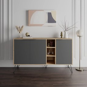 Konzolasztal Clara Console - Oak, Antracit