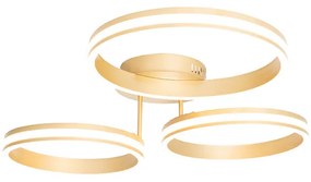 Mennyezeti lámpa sárgarézzel, LED-del, 3 fokozatban szabályozható, 3 lámpás - Navara