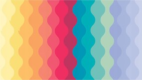 Fotótapéta Színátmenetes hullámok absztrakt vinil szín 368x254 +ragasztó