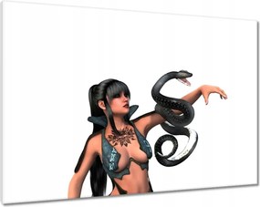 Vászonkép 100x70 Lány kígyóval