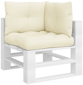 3 db krémszínű szövet raklappárna