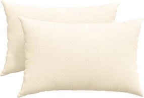 vidaXL Kanapé párnák 2 pcs Krém 60 x 40 cm Bársonyos szövet