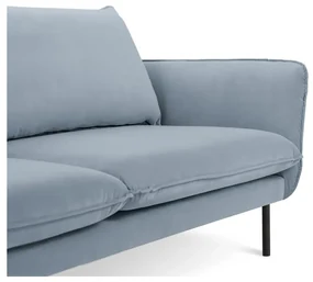 Világoskék bársony kanapé 200 cm Vienna – Cosmopolitan Design
