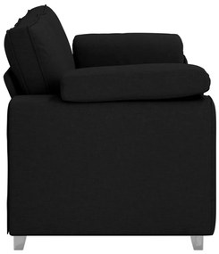 Két személyes kanapé Fekete 140 cm Textil