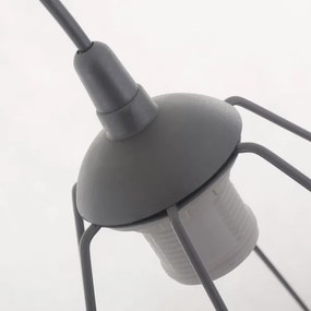 Függeszték BASKET 1xE27/60W/230V szürke