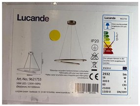 Lucande Lucande - LED Dimmelhető csillár zsinóron MIRASU LED/58W/230V LW0350