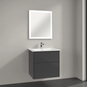 Villeroy &amp; Boch Finero mosdó szekrénnyel és tükörrel 65 cm szürke S00301FPR1