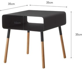 Plain fekete tárolóasztal, magasság 35 cm - YAMAZAKI