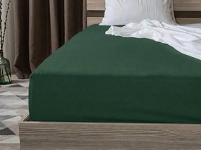 Pamut gumis lepedő STANDARD 90 x 200 cm sötétzöld