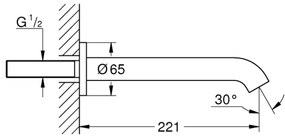 GROHE 13449AL1 - Kádleeresztő ESSENCE 221 mm grafit