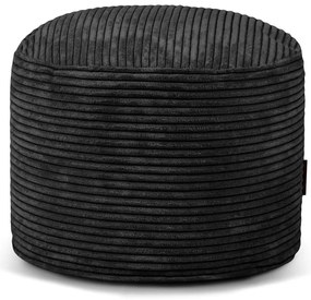 Fekete kordbársony babzsákfotel Mini – SLOWDOWN