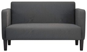 sötétszürke kordbársony szövet loveseat kanapé 109 cm